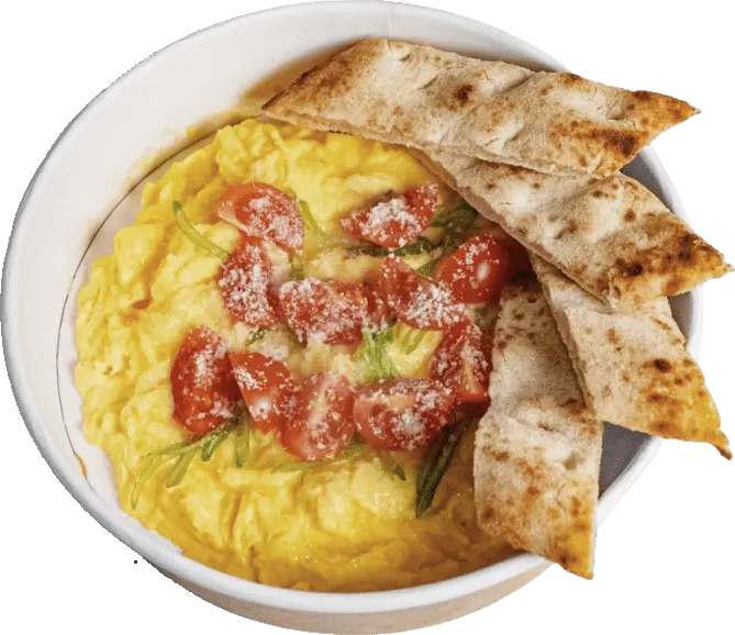Scramble Cremoso con Focaccia